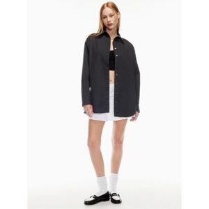 Aritzia Sunday Best Future Shirt Oversized Button Down Black size Small